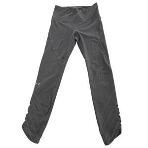 Under Armour HeatGear Compression Leggings Womens Small Gray Athletic Pants Yoga